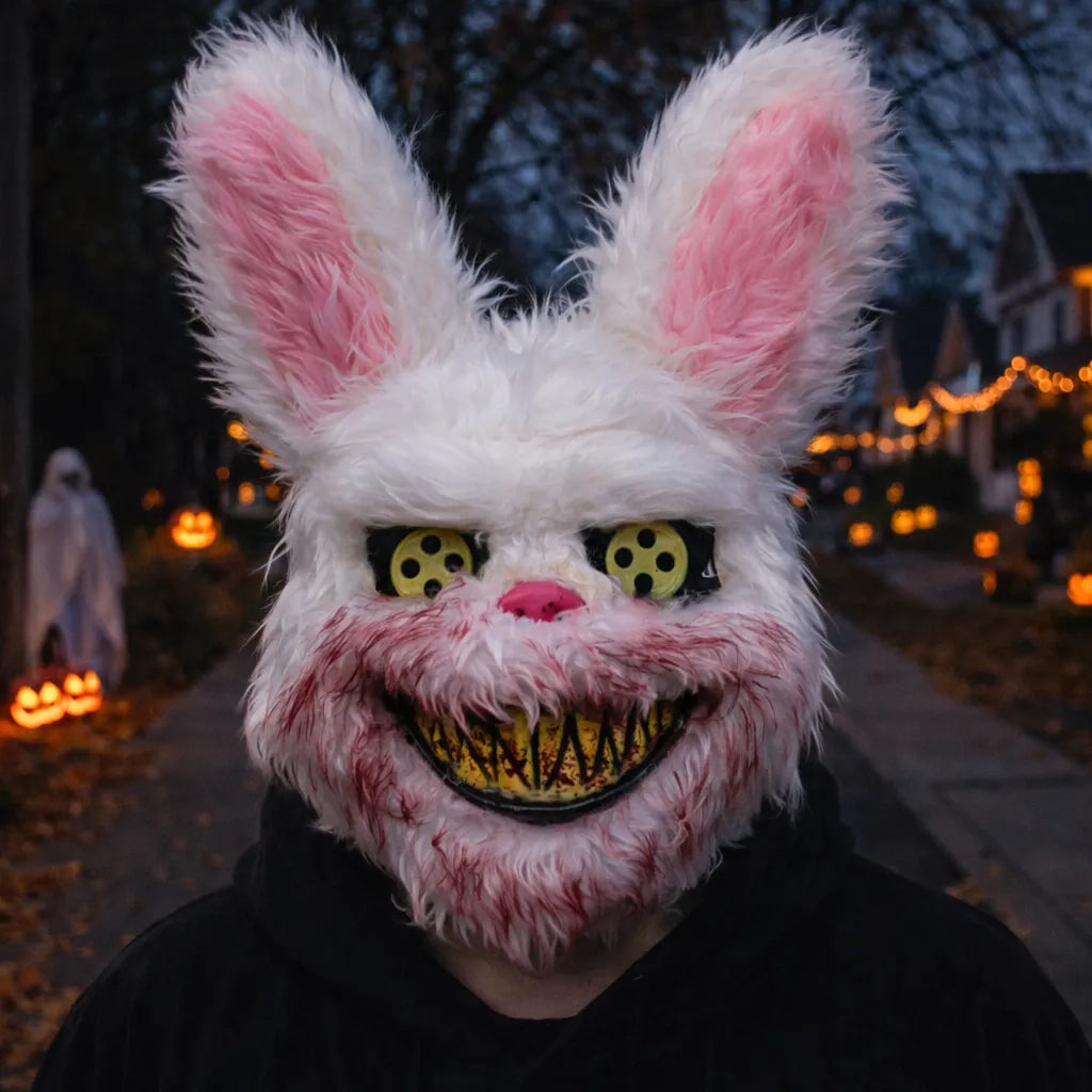 Masque Halloween Lapin en Peluche