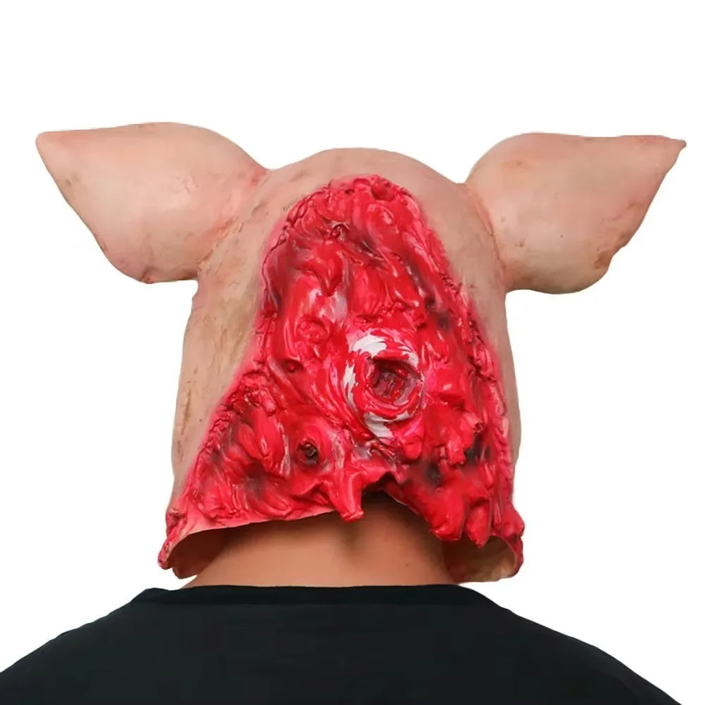 Masque de Cochon Halloween Profil Face Arrière
