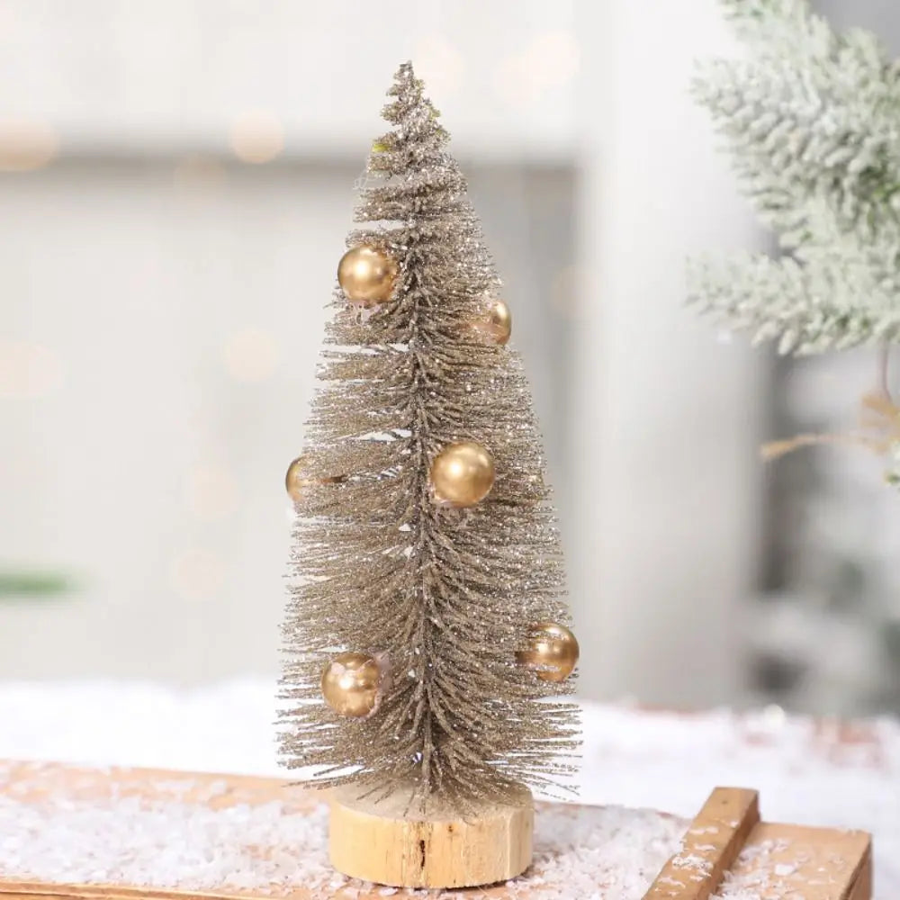 Mini Sapin De Noël Doré stylé