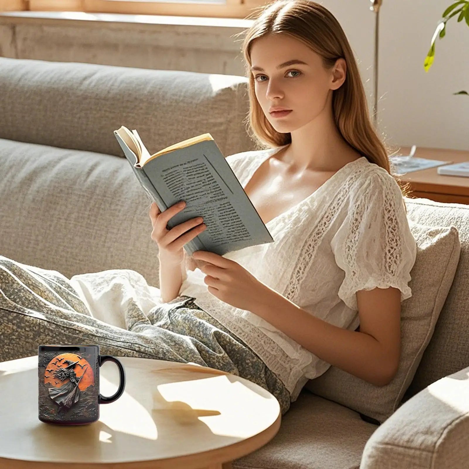 Mug Halloween Sorcière Design Minimaliste