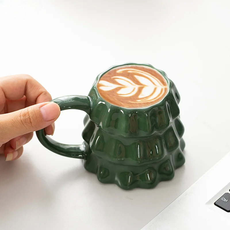 Mug Noël Vert en Porcelaine Sapin