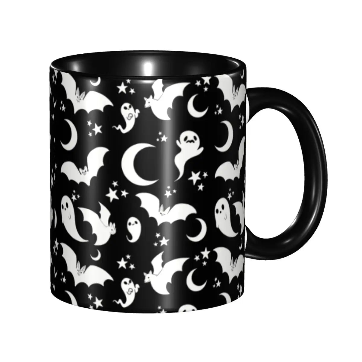 Mug Noir Fantôme Halloween Design
