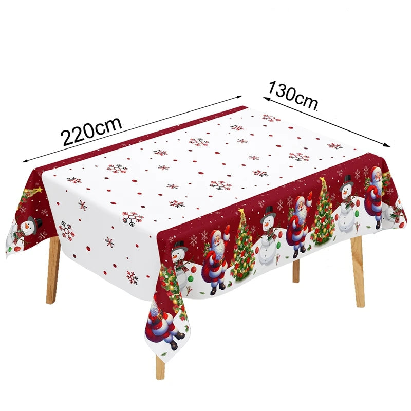 Nappe de Noël Bonhomme de Neige Pratique