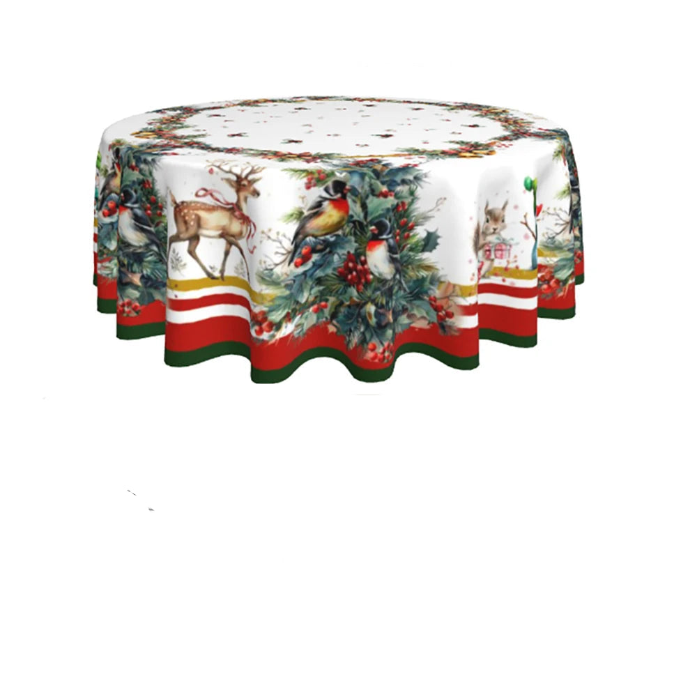 Nappe de Noël Ronde Végétale