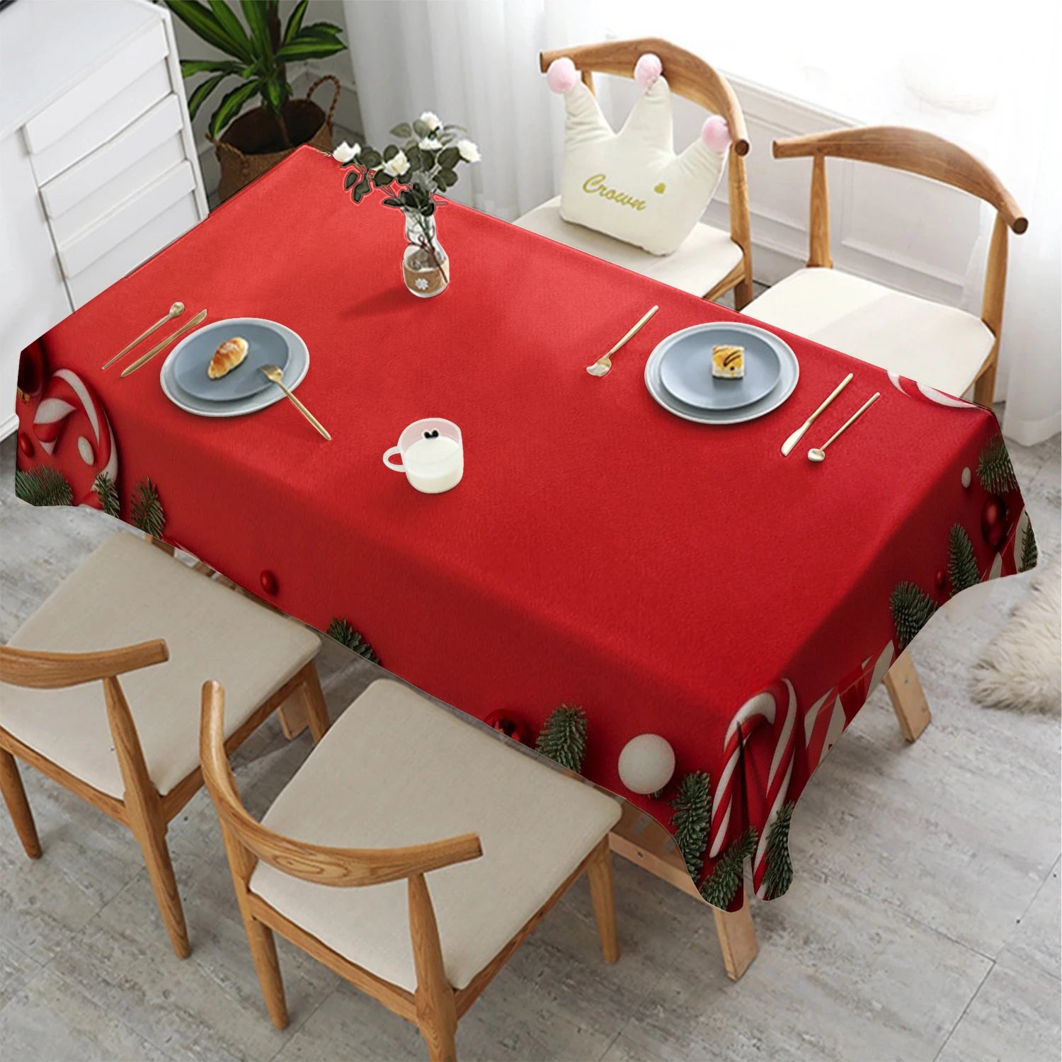 Nappe de Noël Rouge Epurée