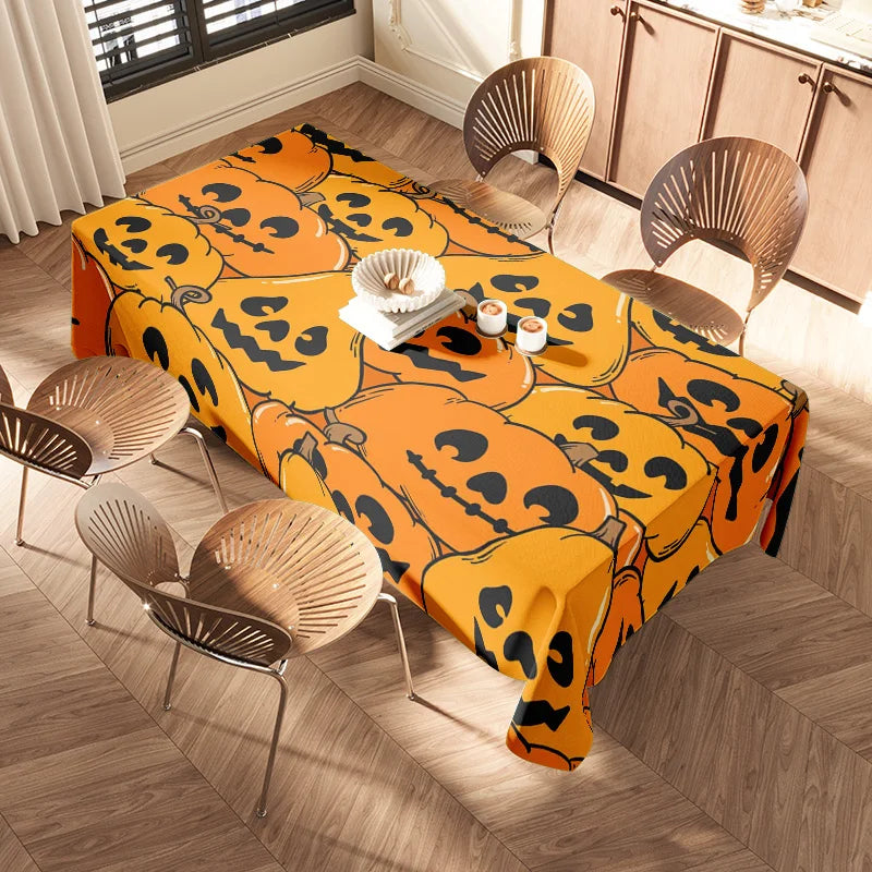 Nappe de Table Citrouilles pour Halloween Minimaliste
