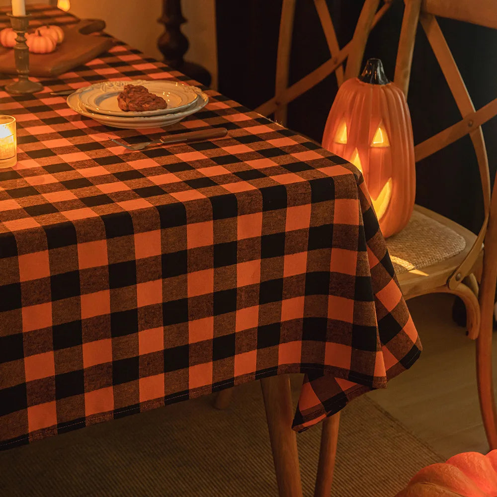 Nappe de Table Halloween Carreaux Festive
