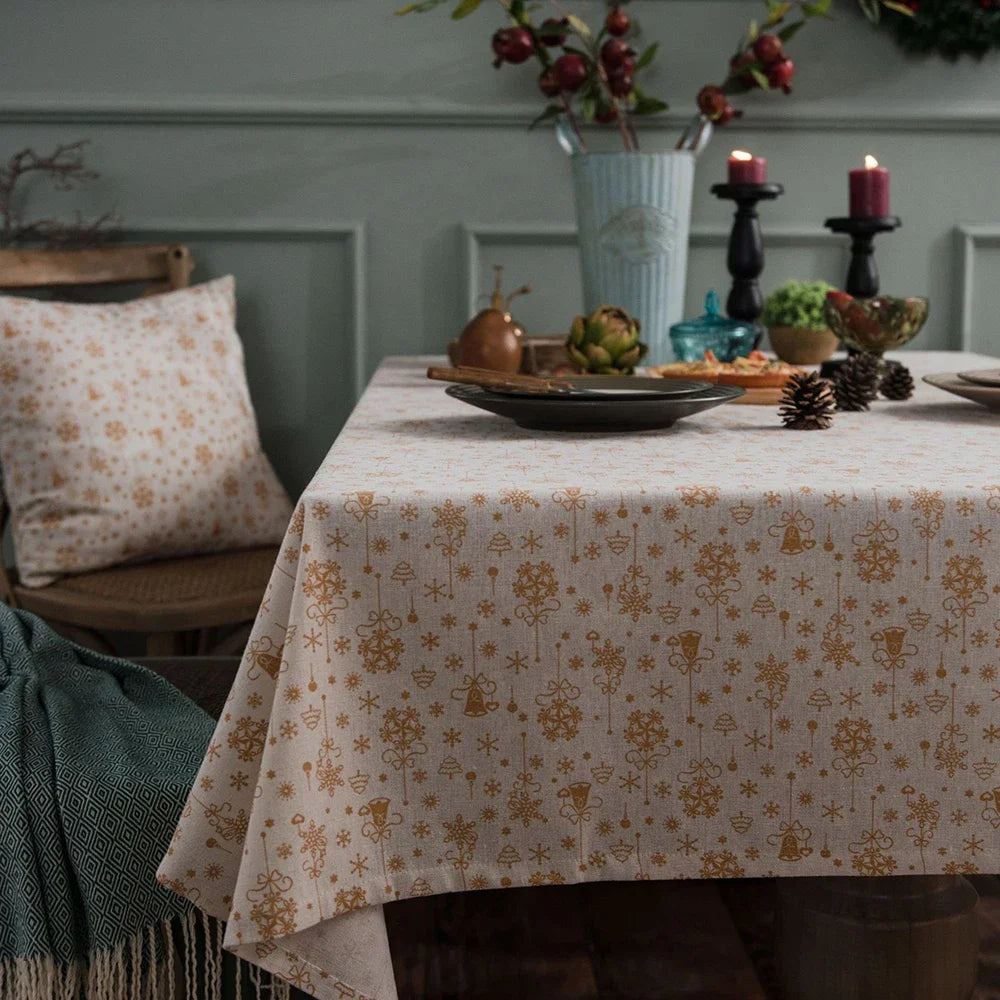 Nappe en Tissu Noël Raffinée Chaleureuse