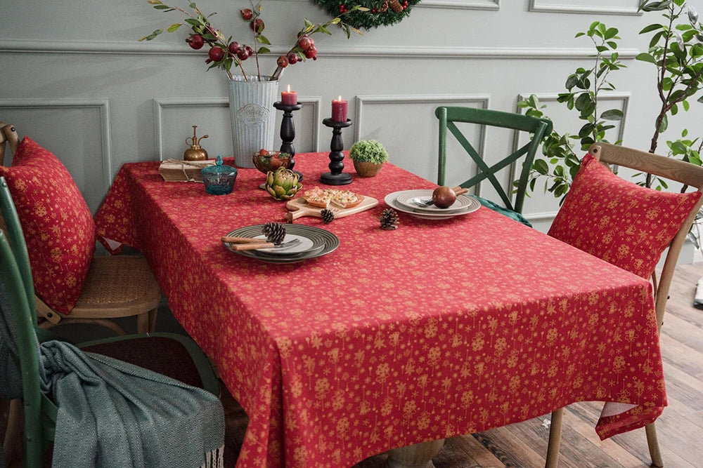 Nappe en Tissu Noël Raffinée Elégante
