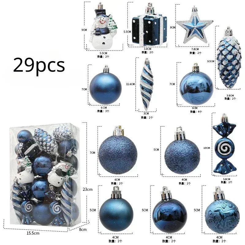 Pack de Boules Décoratives Bleues