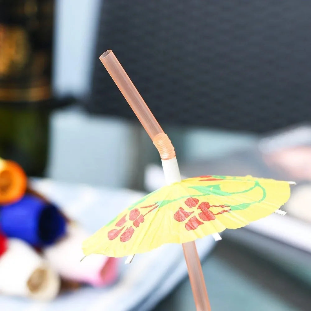 Paille en Plastique Parapluie Résistante