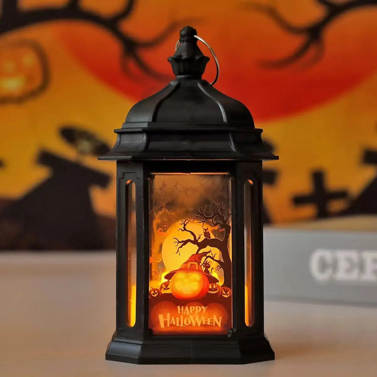 Petit Lanterne Noire Halloween Moderne