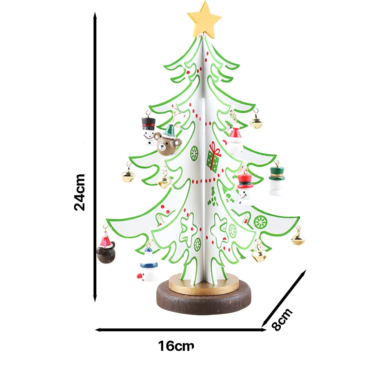 Petit Sapin de Noël en Bois Blanc Unique