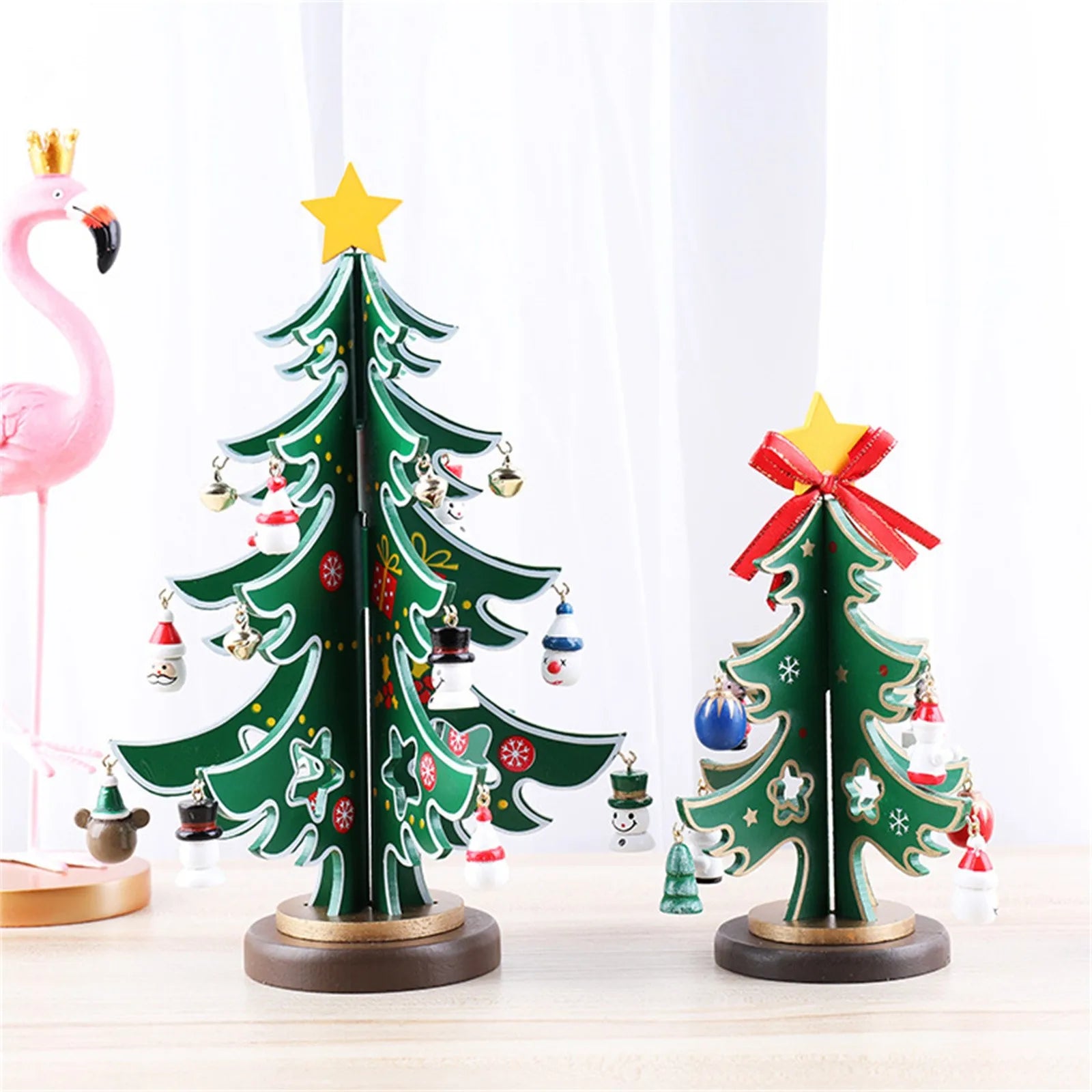 Petit Sapin de Noël en Bois Vert