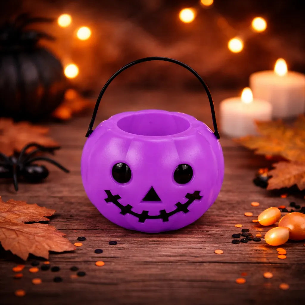 Petit Seau à Bonbons Violet Halloween