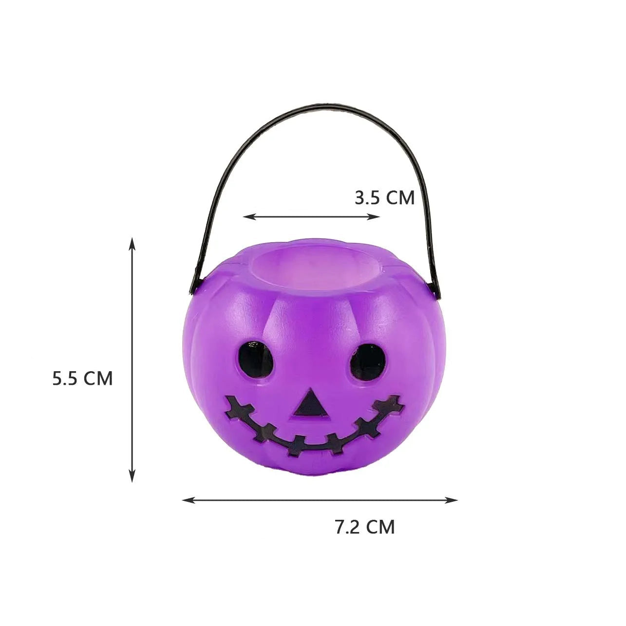 Petit Seau à Bonbons Violet Halloween Chic