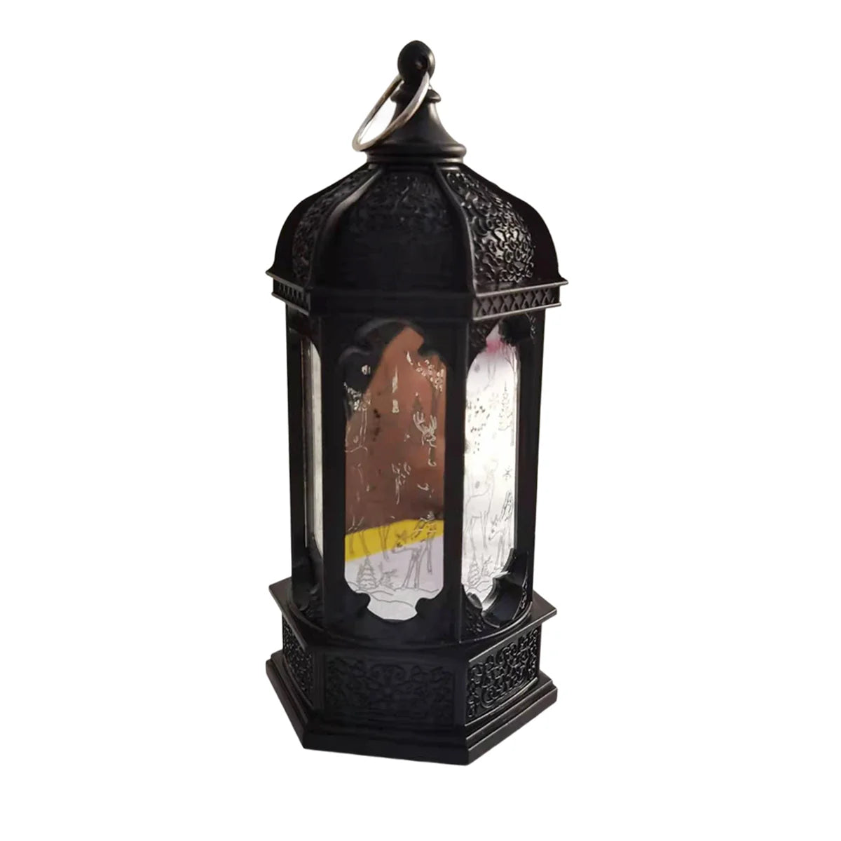 Petite Lanterne Noire Rétro Noël Durable