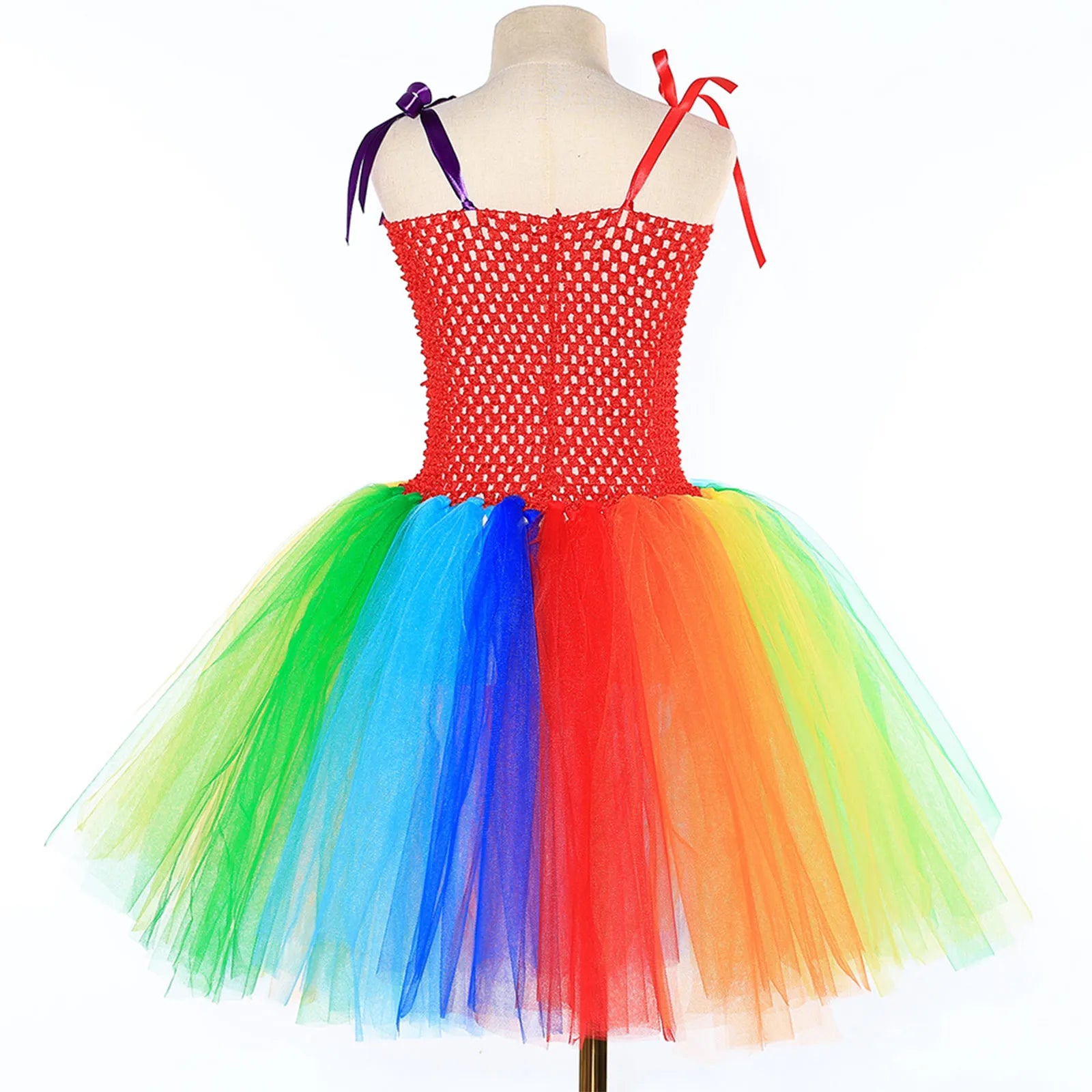 Petite Robe Bouffante Clown Rouge léger