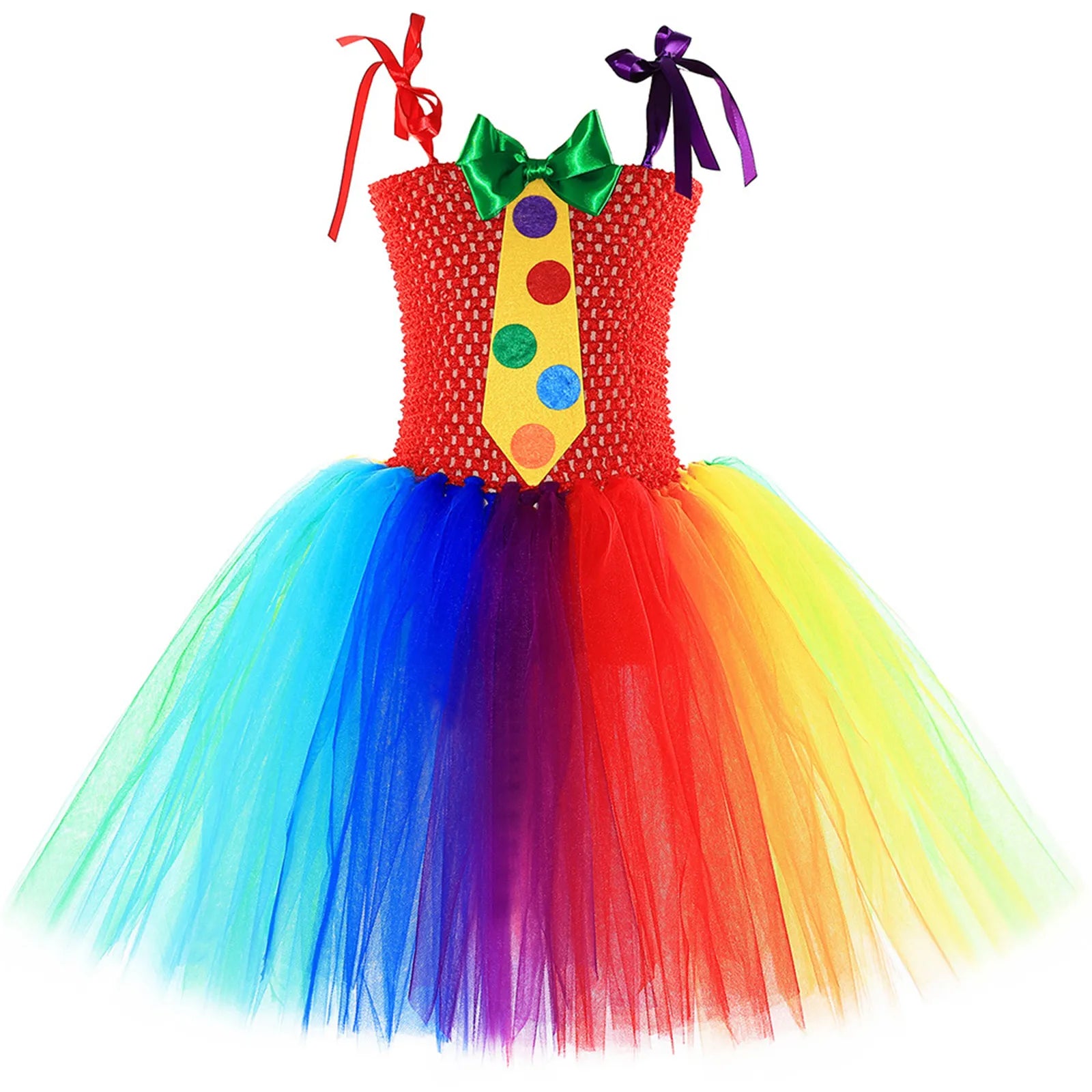 Petite Robe Bouffante Clown Rouge stylé