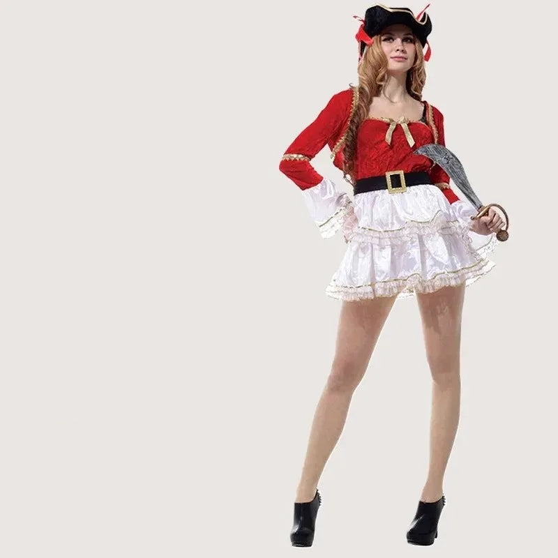 Petite Robe Pirate Rouge et Blanc Taille