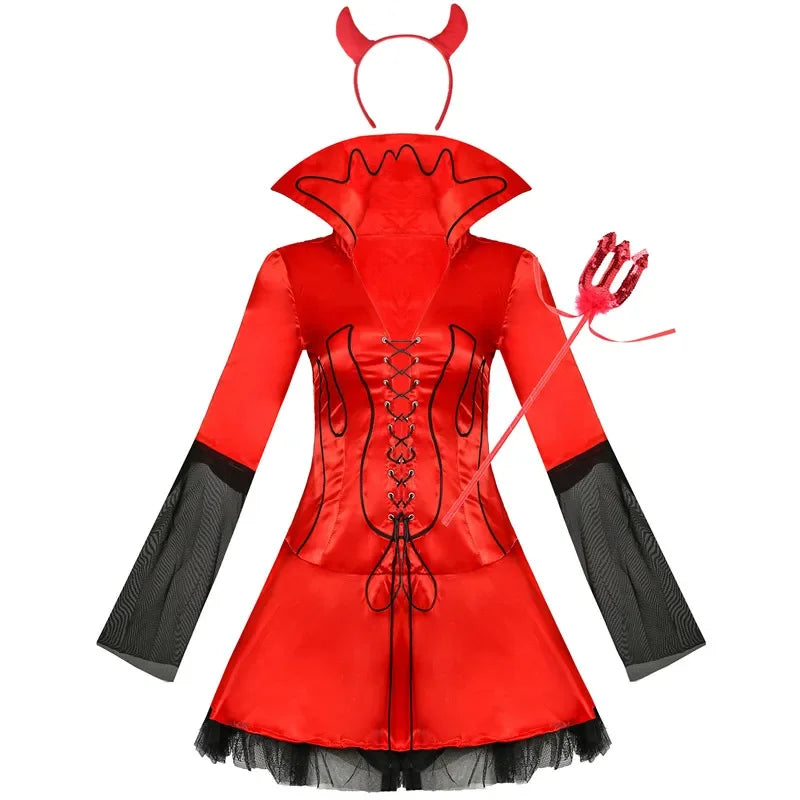 Petite Robe de Vampire Rouge Costume
