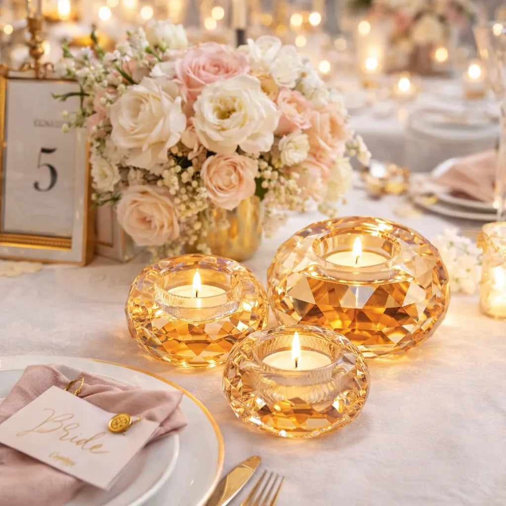 Photophore Géométrique Design en Cristal