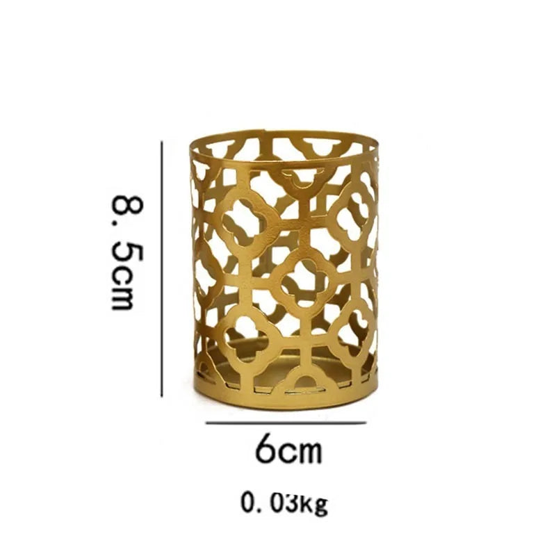 Photophore Géométrique Doré durable