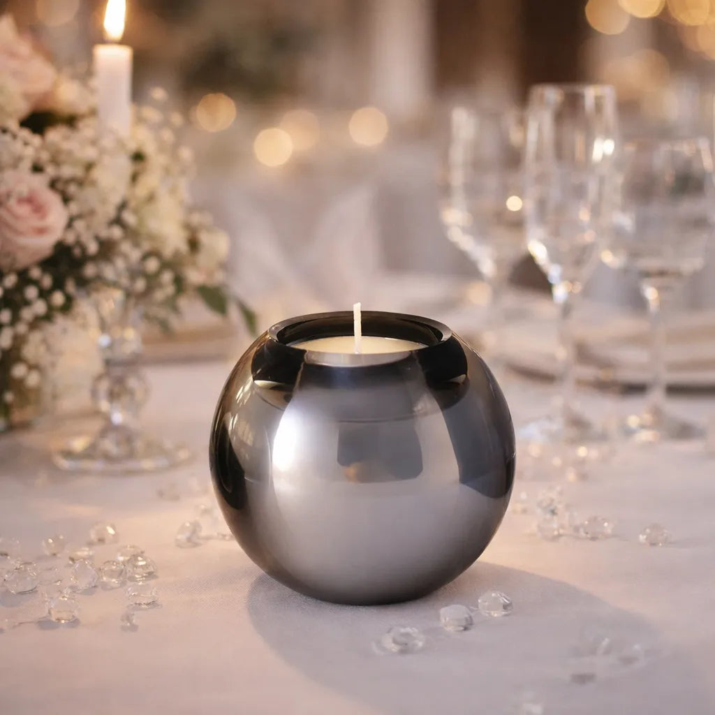 Photophore Mariage en Cristal Design Epuré