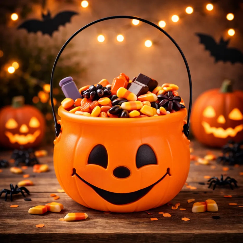 Pot à Bonbons Citrouille à Couvercle