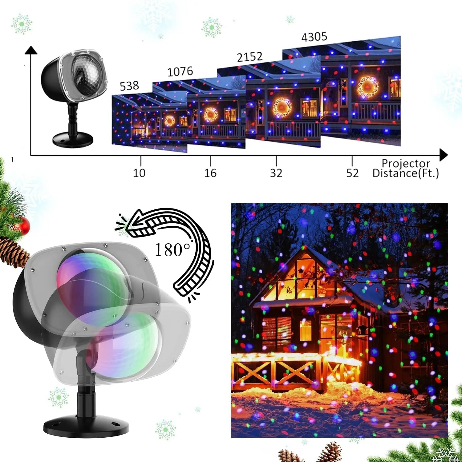 Projecteur Noël Ambiance Féérique de qualité