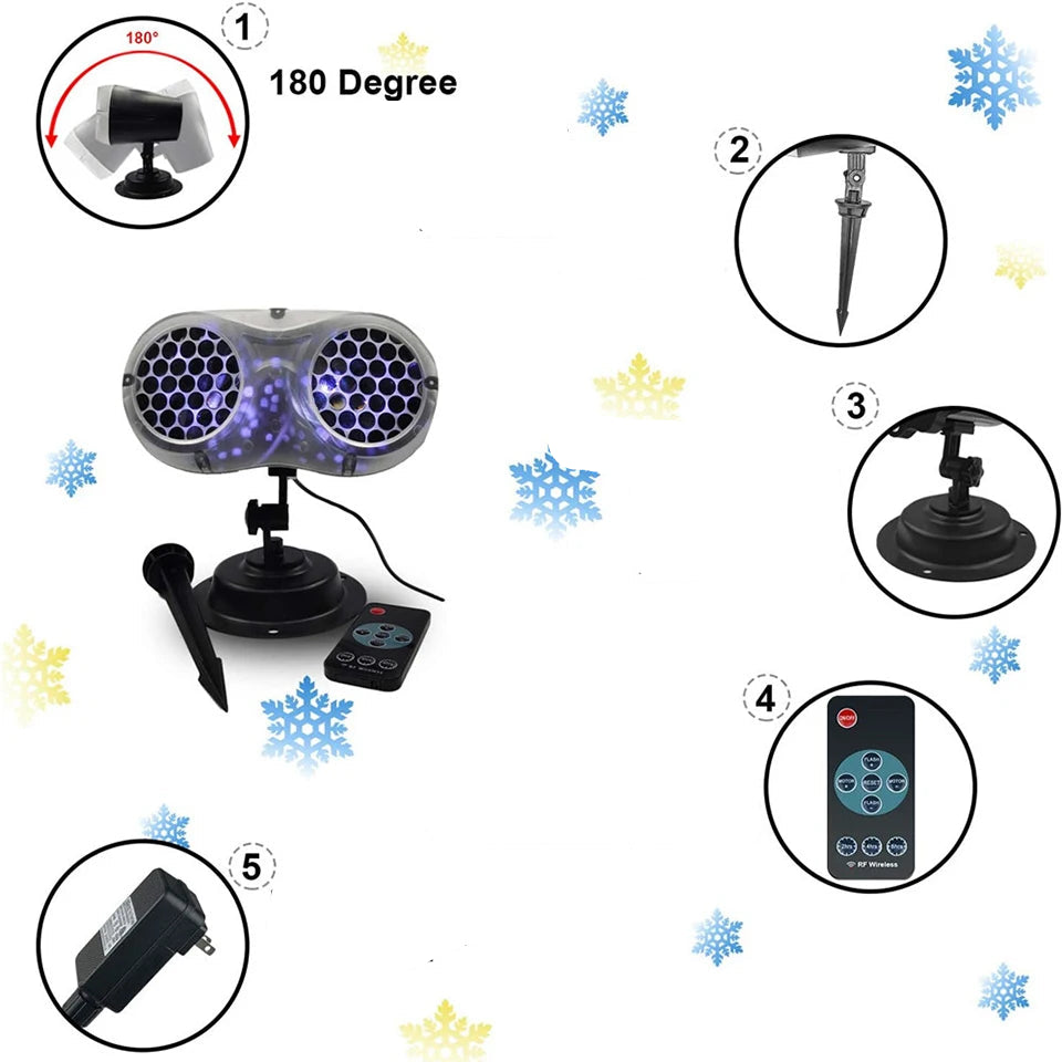 Projecteur Noël Chute De Neige tendance