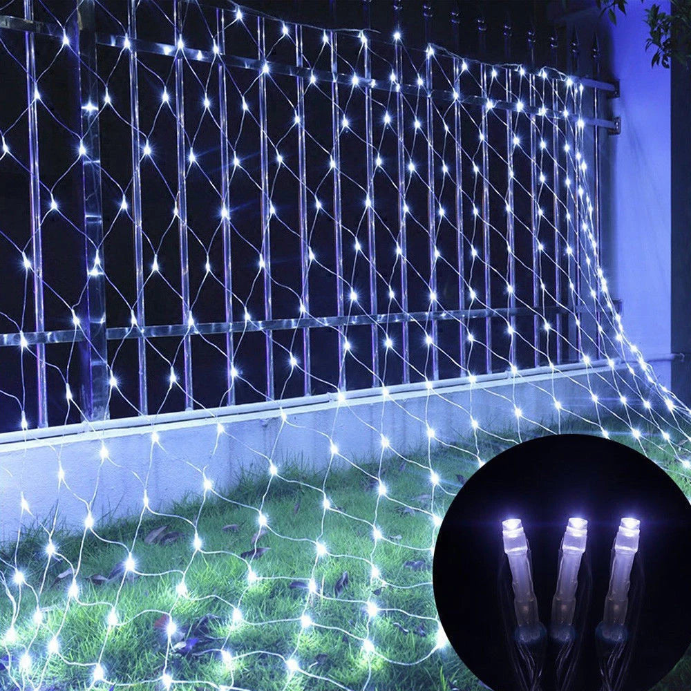 Rideau Lumineux Filet Blanc Froid Design