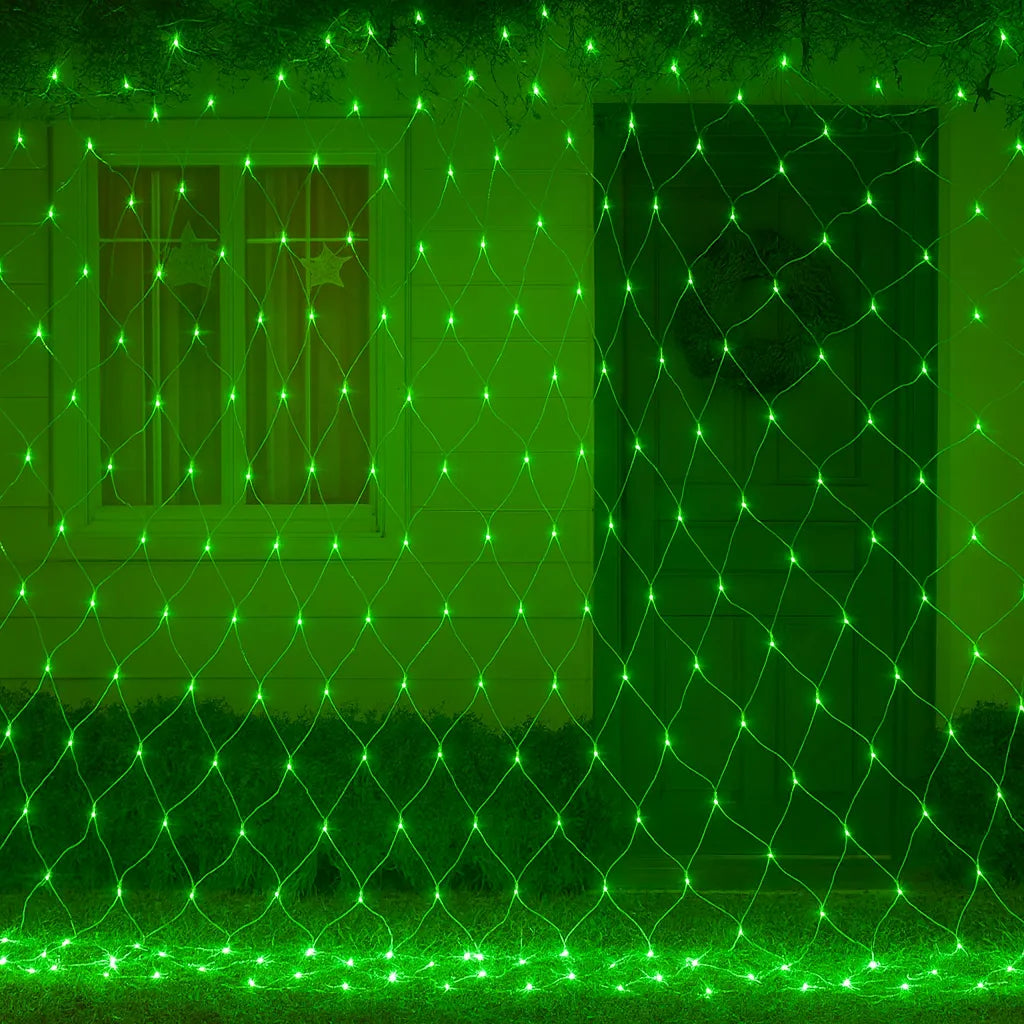 Rideau Lumineux Filet Vert Extérieur
