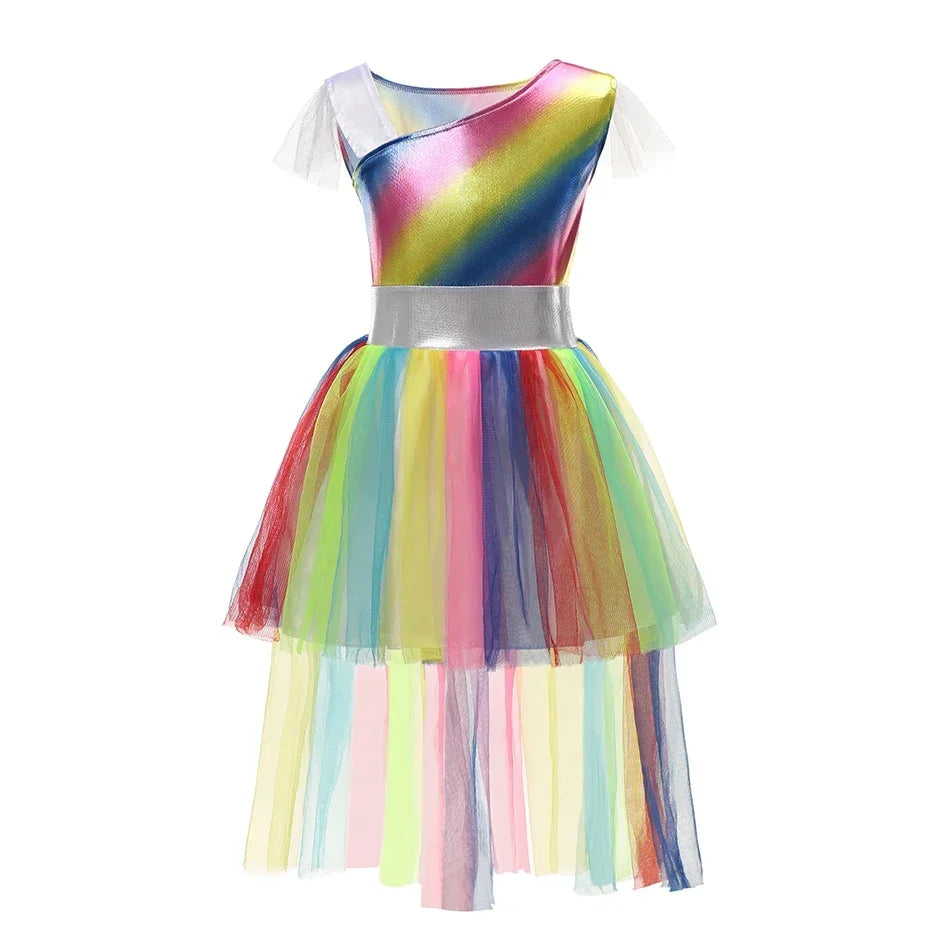Robe Arc-en-ciel Licorne Fille Style