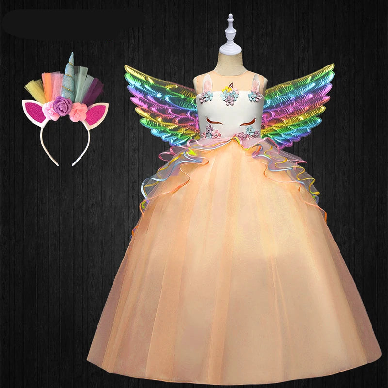 Robe Licorne Jaune Haut de Gamme stylé