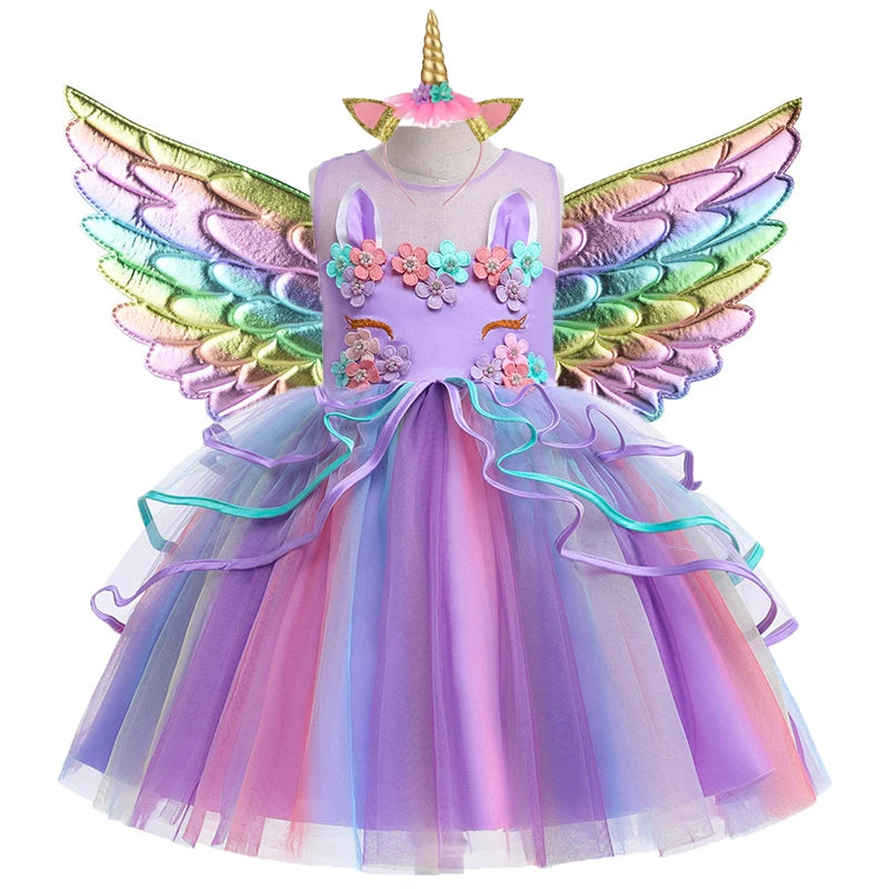 Robe Licorne Violette Fille stylé