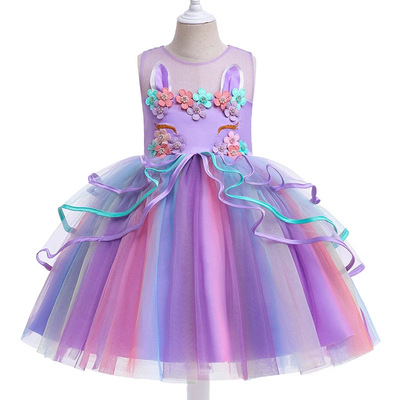 Robe Licorne Violette Fille tendance