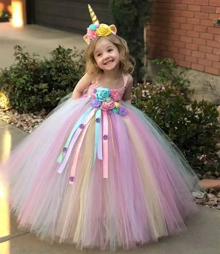 Robe Pastel Licorne en Tulle Design