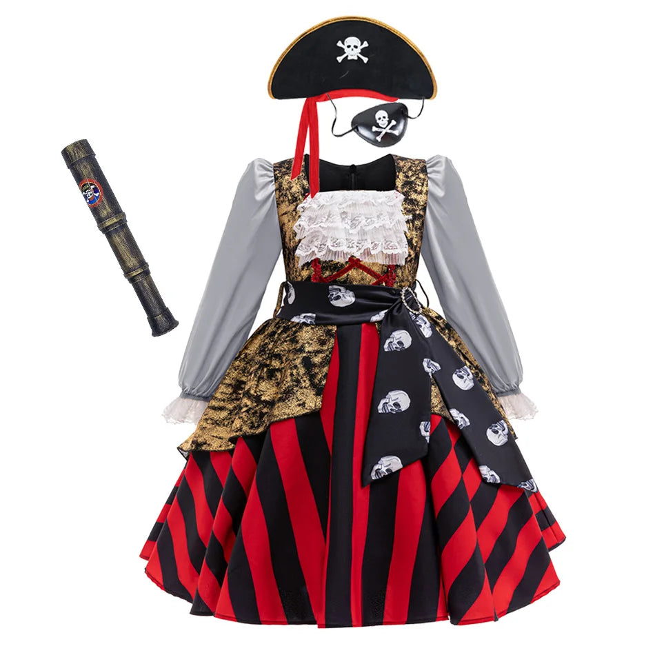 Robe Pirate Fille Avec Chapeau stylé
