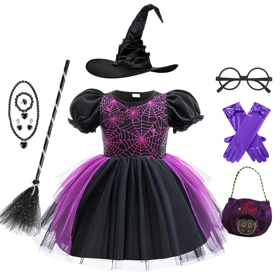 Robe Sorcière Fillette Accessoirisée Unique