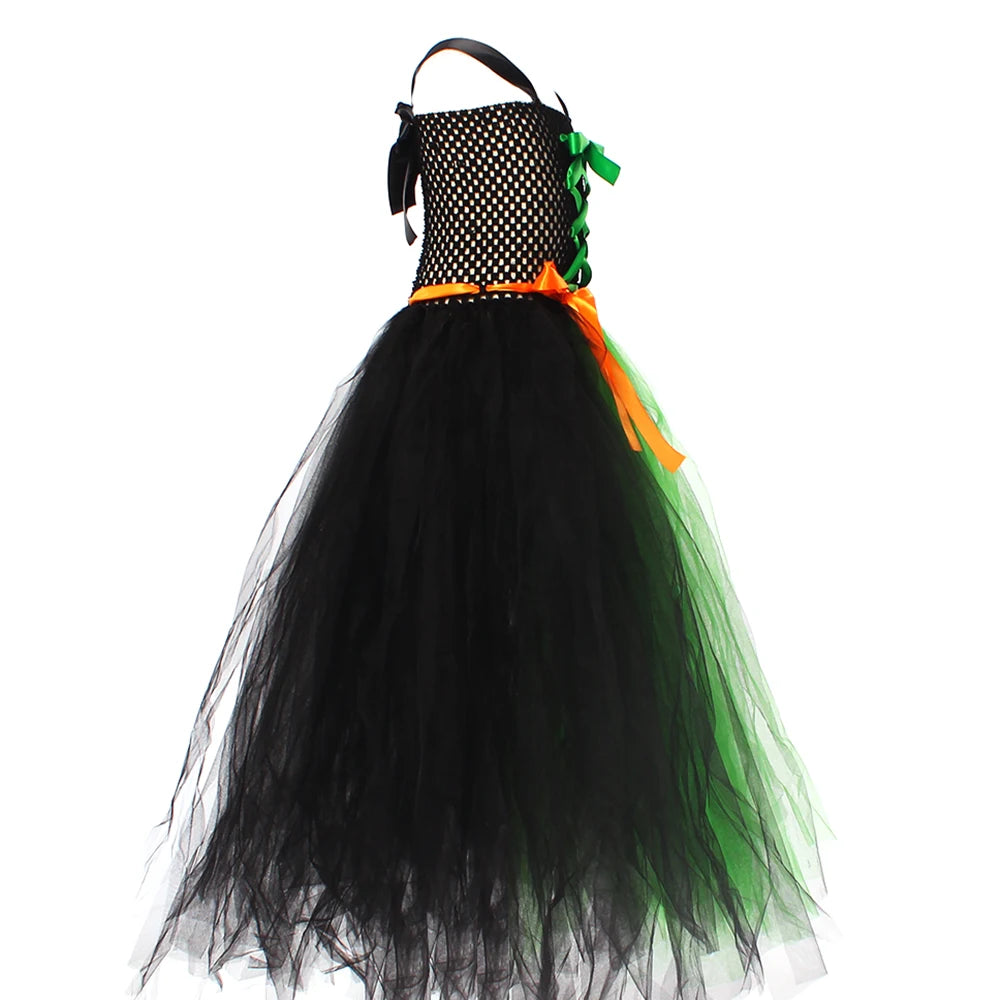Robe Sorcière Longue Tutu Verte doux