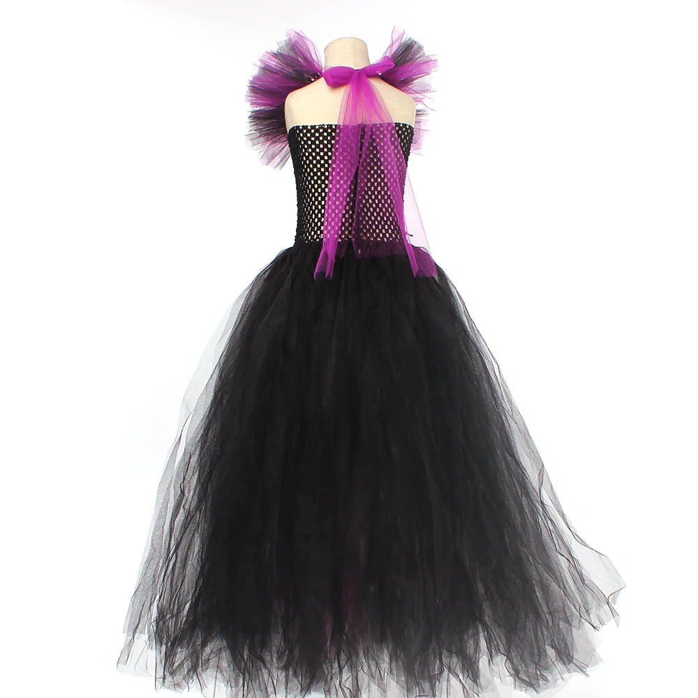 Robe Sorcière Longue Tutu Violette fille