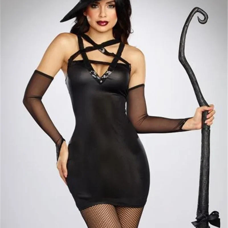 Robe Sorcière Sexy Design Noir