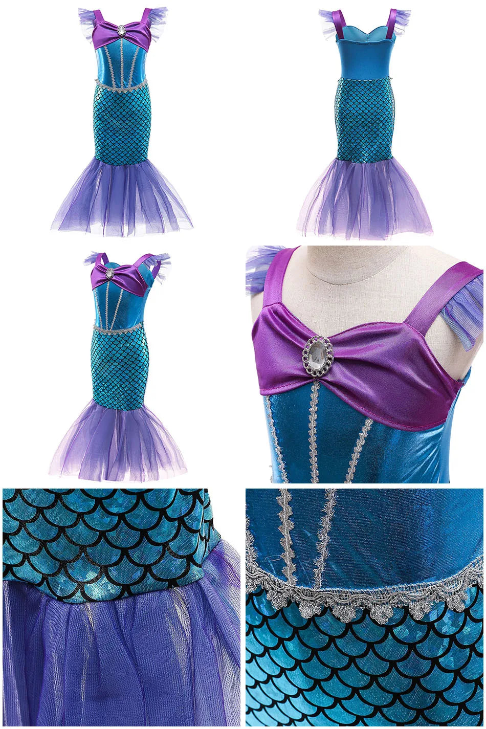 Robe Style Sirène Scintillante qualité