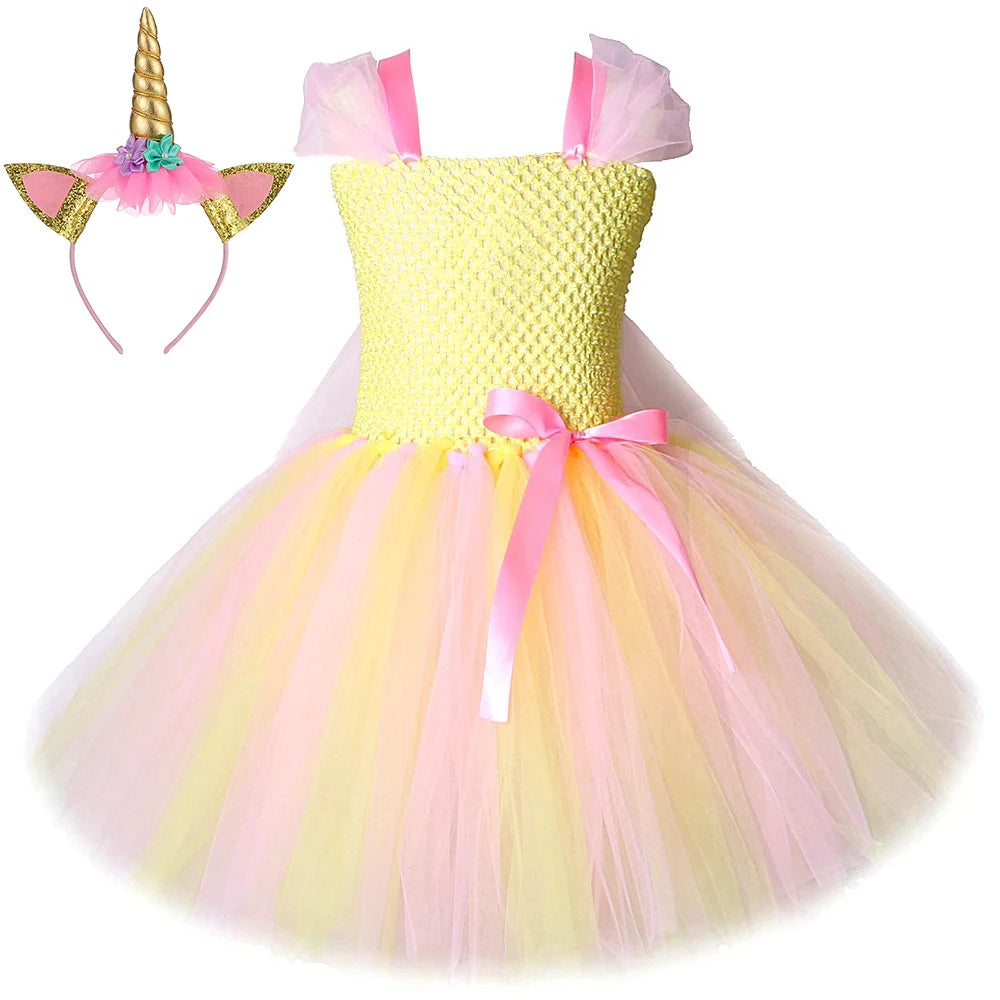 Robe Tutu Jaune Licorne Belle