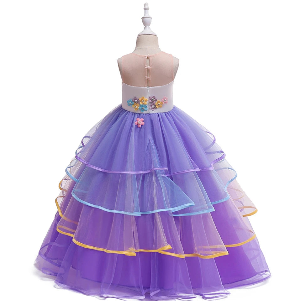Robe Violette Licorne Raffinée fluide