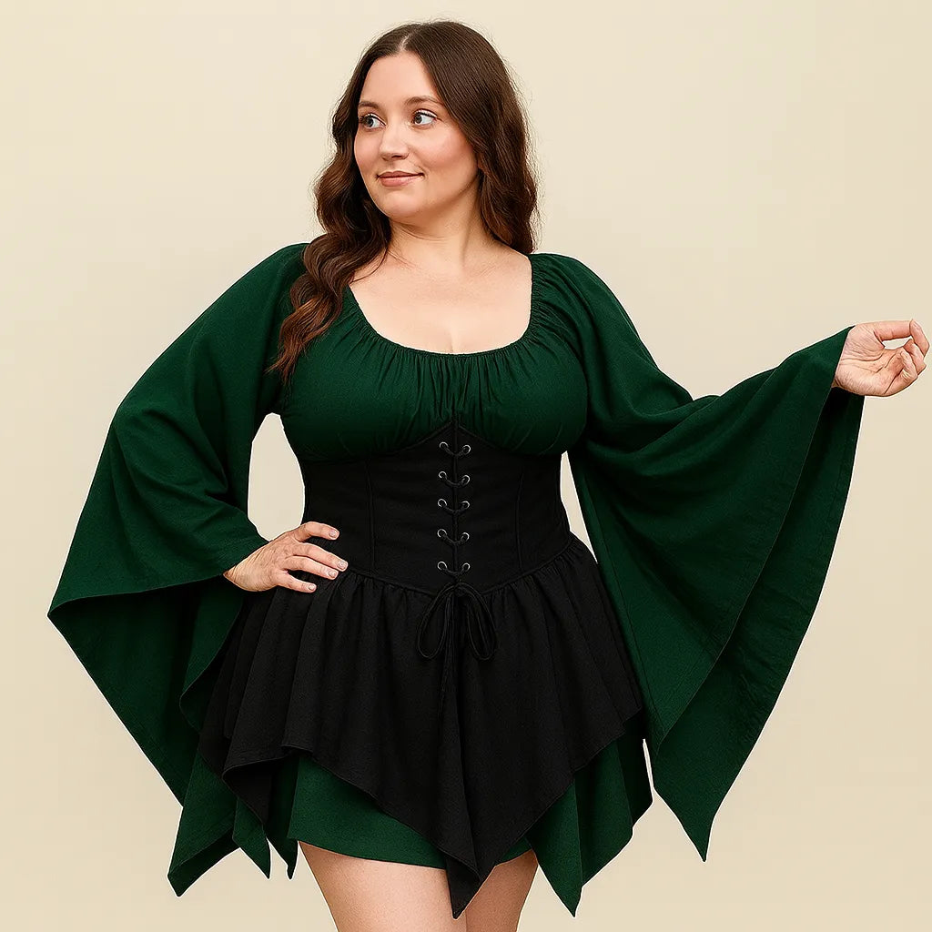 Robe de Fée Elfe Style Rétro élégante