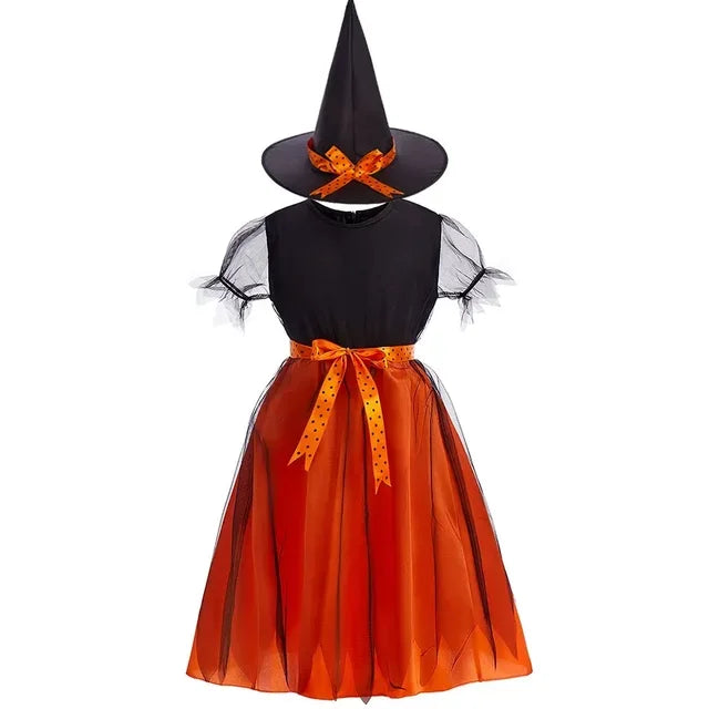 Robe de Sorcière pour Fille Orange Stylé