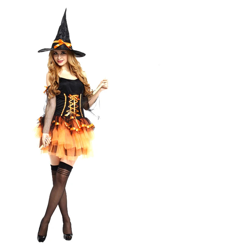 Robe de Sorcière Corset Orange