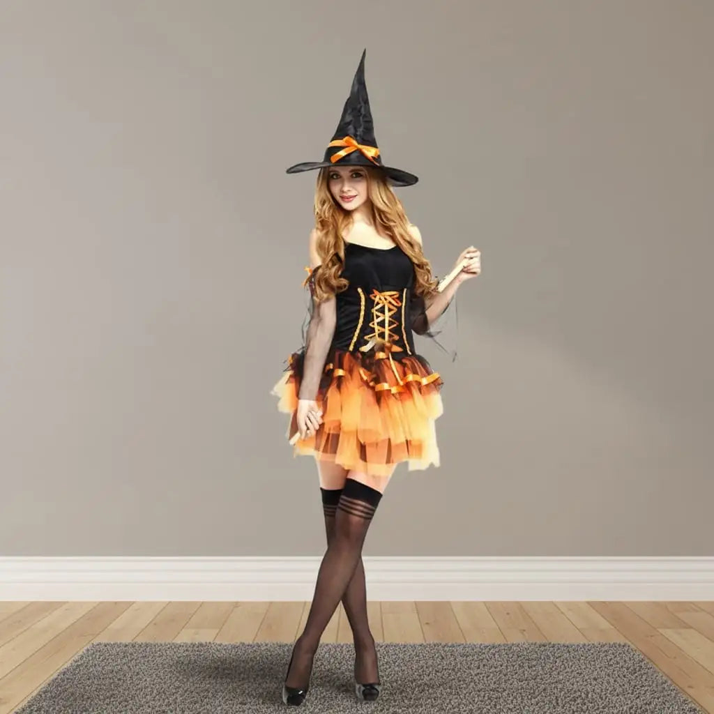 Robe de Sorcière Corset Orange